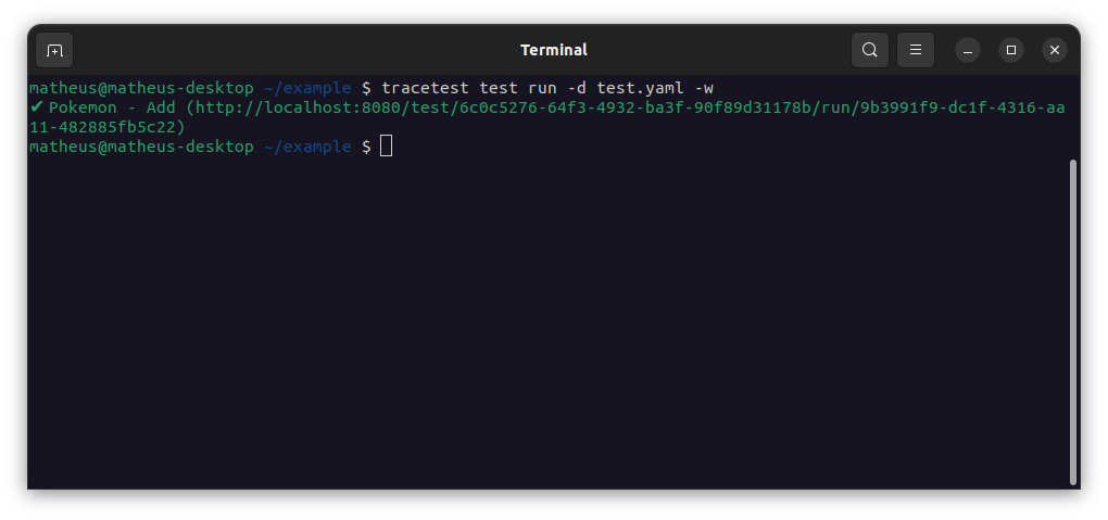 CLI Test result
