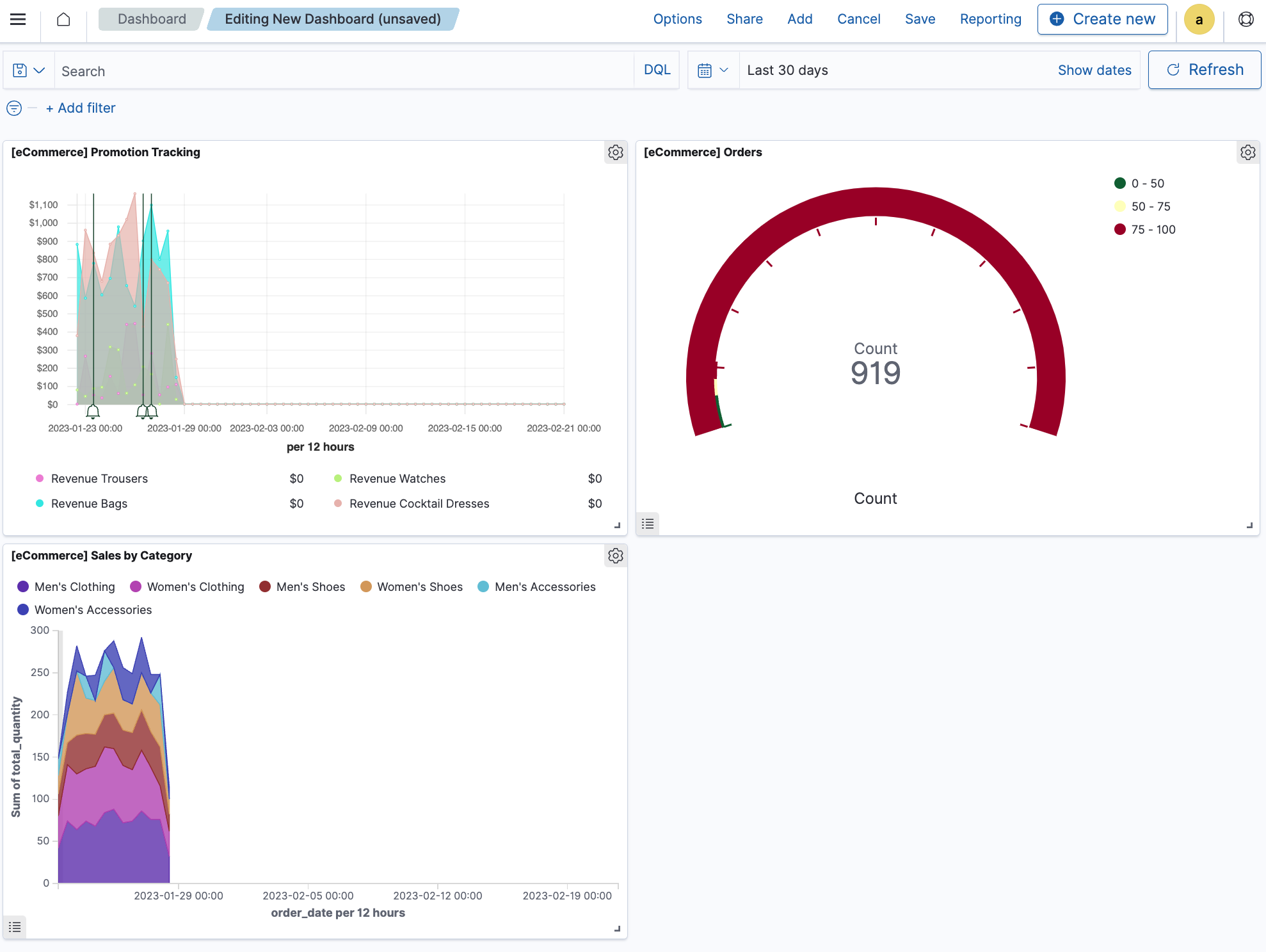 Adding another panel to the dashboard