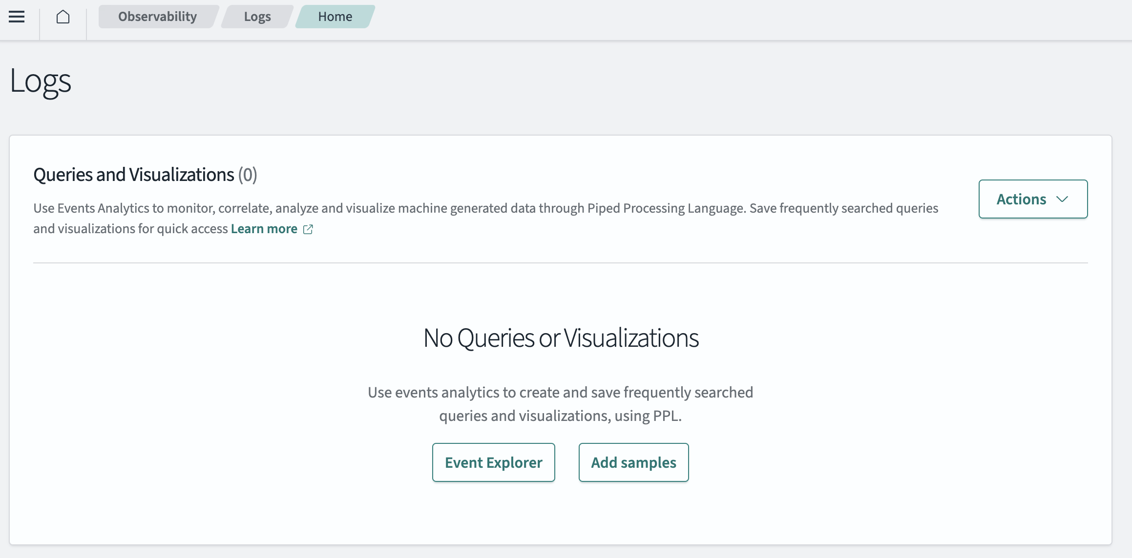 Observability Logs UI