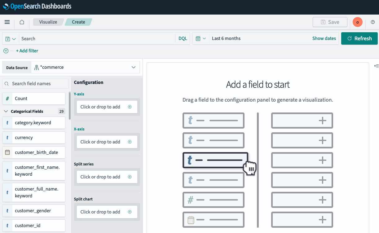 Example VisBuilder in OpenSearch Dashboards