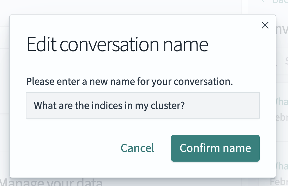 Editing a conversation name