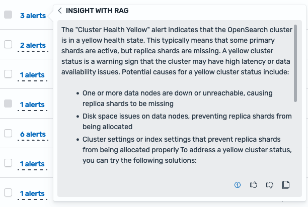 Alert insights