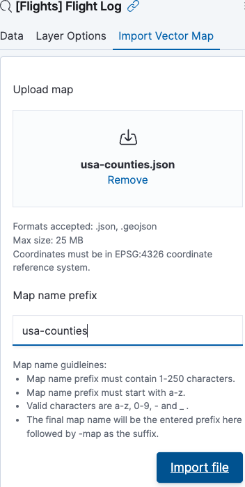 Importing a GeoJSON file