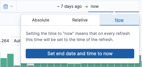 Start and end times user interface