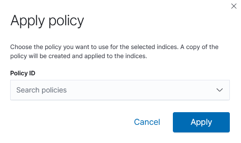 User interface showing apply policy prompt