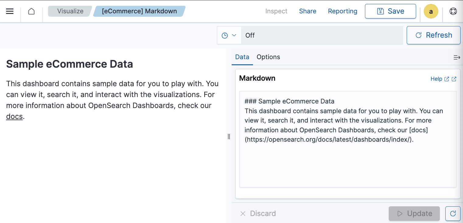 Example coordinate map in OpenSearch Dashboards