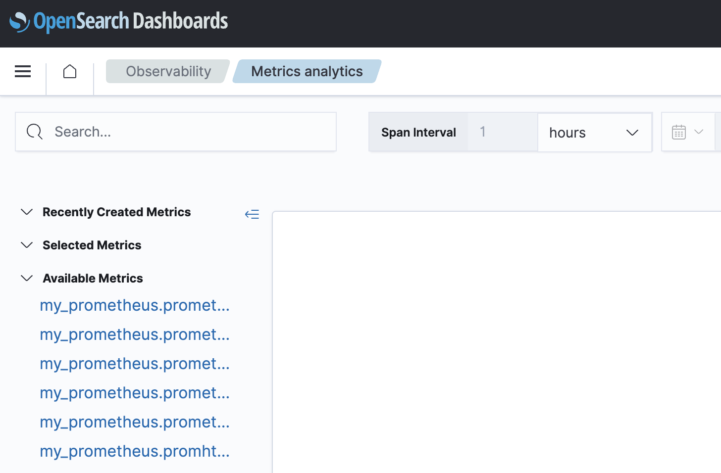 Metrics UI example 1