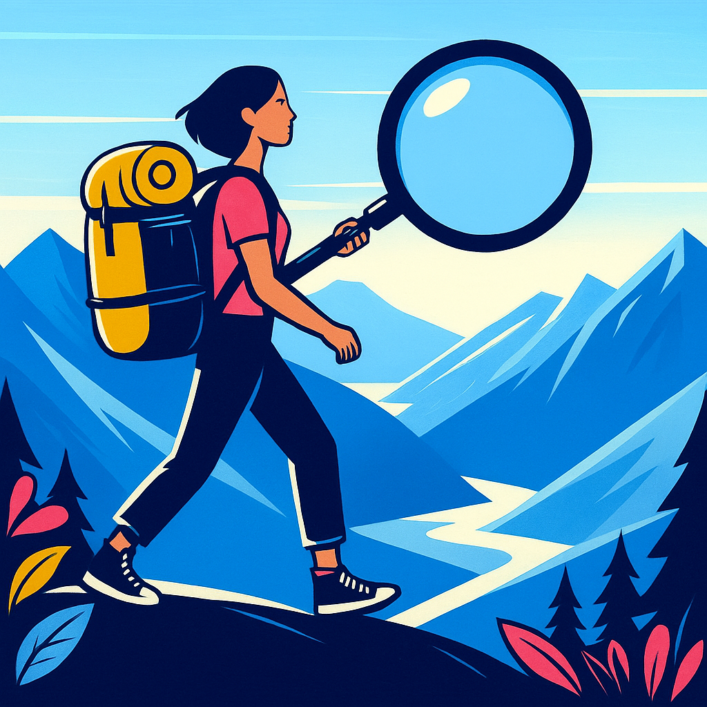 A person hiking